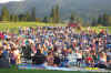 Crowd sprawled out on the green at the Mount Shasta Resort